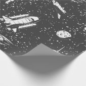 宇宙航空模様 ラッピングペーパー (角)