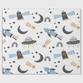宇宙船から月の包み紙 ラッピングペーパー (フラット)