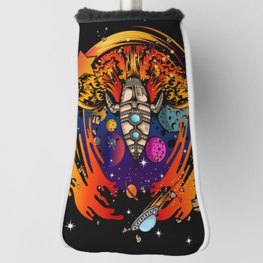 宇宙船から爆発させる ゴルフヘッドカバー (回転90)