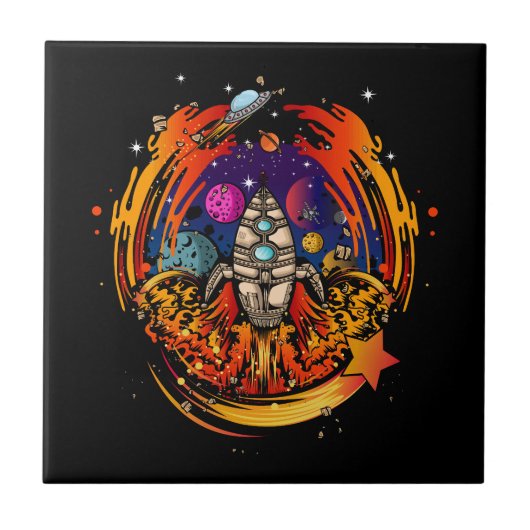 宇宙船から爆発させる タイル (正面)