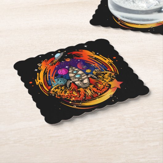 宇宙船から爆発させる ペーパーコースター (アングル)