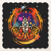 宇宙船から爆発させる ペーパーコースター (正面)