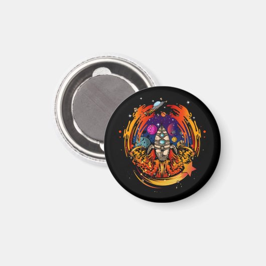 宇宙船から爆発させる マグネット (正面/裏面)