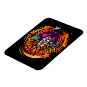 宇宙船から爆発させる マグネット (左側)