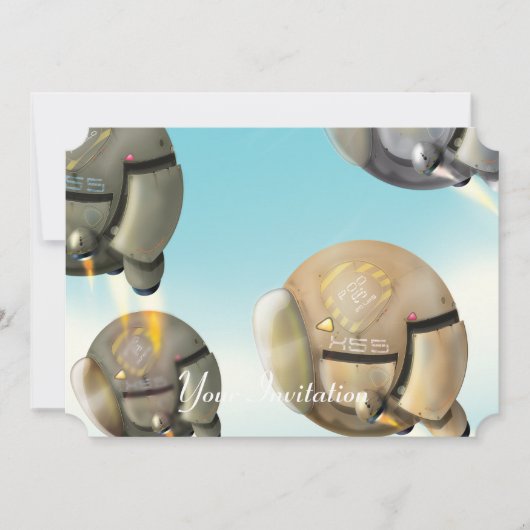 宇宙船が惑星を通過する 招待状 (正面)