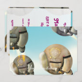 宇宙船が惑星を通過する 招待状 (正面/裏面)