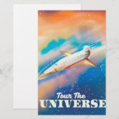 宇宙船で宇宙を旅しよう 便箋 (正面/裏面)