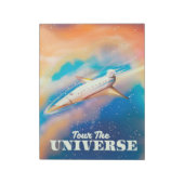 宇宙船で宇宙を旅する ノートパッド (回転)