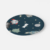 宇宙船と惑星ファースト誕生日銀河系 ペーパープレート (アングル)
