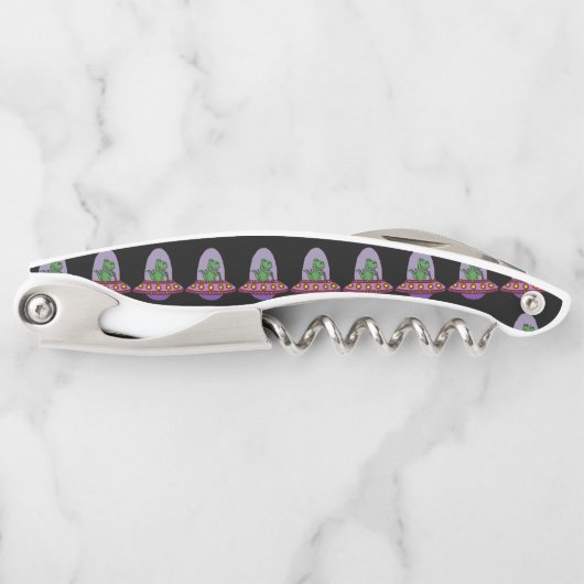 宇宙船のかわいいTレックスの恐竜 ソムリエナイフ (正面)