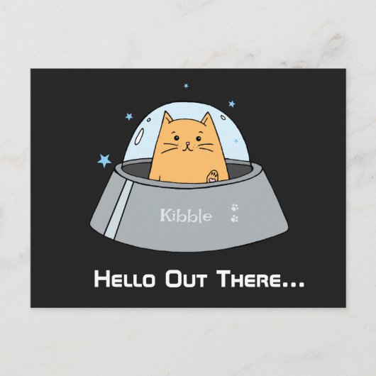 宇宙船のカスタマイズキャット ポストカード (正面)