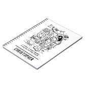 宇宙船のスペースマンがドアをノックするのを聞く ノートブック (左側)