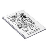 宇宙船のスペースマンがドアをノックするのを聞く ノートブック (右側)