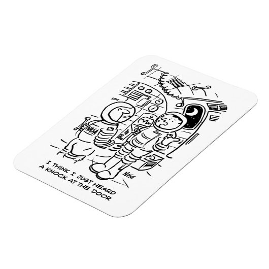 宇宙船のスペースマンがドアをノックするのを聞く マグネット (左側)