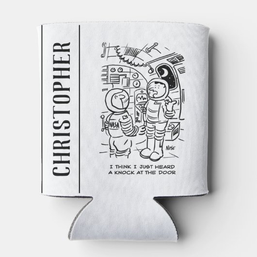 宇宙船のスペースマンがドアをノックするのを聞く 缶クーラー (裏面)