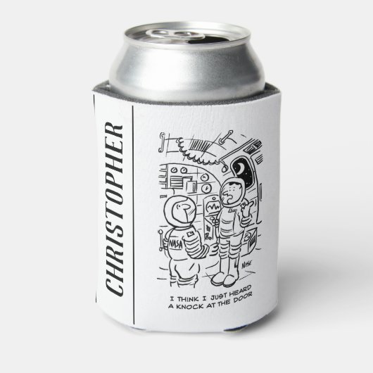 宇宙船のスペースマンがドアをノックするのを聞く 缶クーラー (缶裏面)