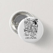 宇宙船のスペースマンがドアをノックするのを聞く 缶バッジ (正面&裏面)