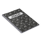 宇宙船のパタパーソナライズされたーン ノートブック (右側)