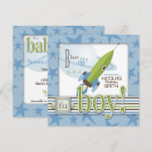 宇宙船のベビーシャワーの招待状 招待状 (正面/裏面)