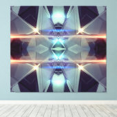 宇宙船の万華鏡のように千変万化するパターンを包んだキャンバス キャンバスプリント (インサイチュ (ウッドフロア))