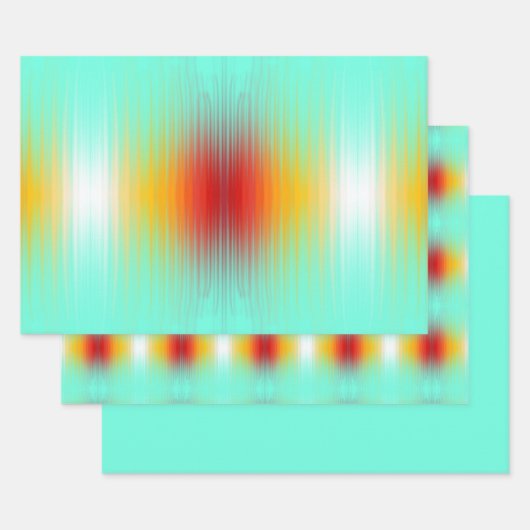 宇宙船の再突入プラズマのフィールドカラーズアート ラッピングペーパーシート (セット)