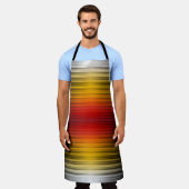 宇宙船の再突入プラズマのフィールドカラーパターンアート エプロン (着用した状態)