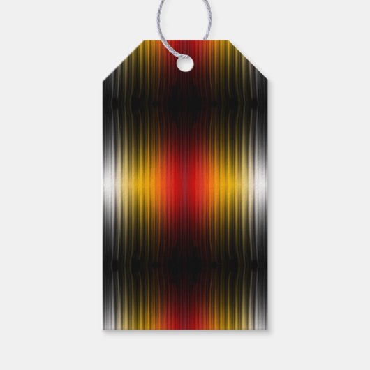 宇宙船の再突入プラズマのフィールドカラーパターンアート ギフトタグ (正面)