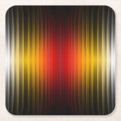 宇宙船の再突入プラズマのフィールドカラーパターンアート スクエアペーパーコースター (正面)