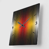 宇宙船の再突入プラズマのフィールドカラーパターンアート スクエア壁時計 (傾斜)