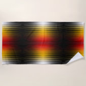 宇宙船の再突入プラズマのフィールドカラーパターンアート ビーチタオル (正面)