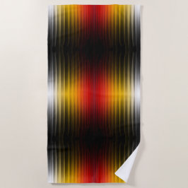 宇宙船の再突入プラズマのフィールドカラーパターンアート ビーチタオル