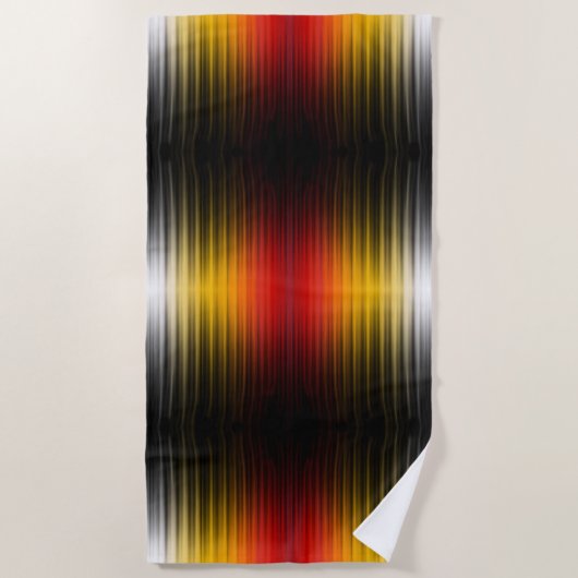 宇宙船の再突入プラズマのフィールドカラーパターンアート ビーチタオル (正面)