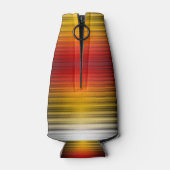 宇宙船の再突入プラズマのフィールドカラーパターンアート ボトルクーラー (裏面)