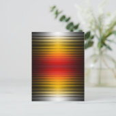 宇宙船の再突入プラズマのフィールドカラーパターンアート ポストカード (スタンド正面)