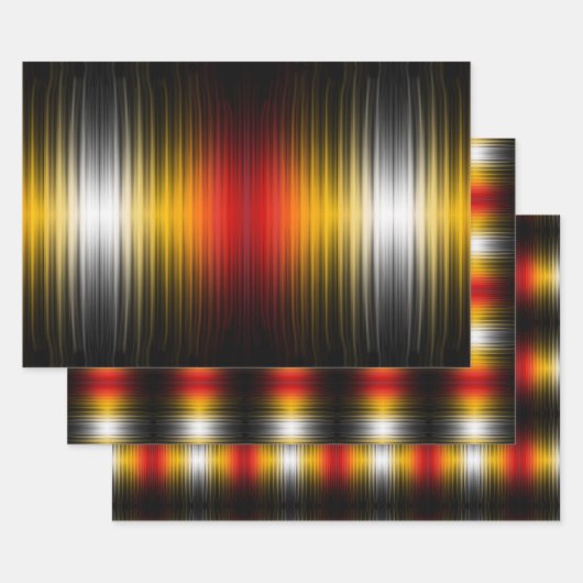 宇宙船の再突入プラズマのフィールドカラーパターンアート ラッピングペーパーシート (セット)