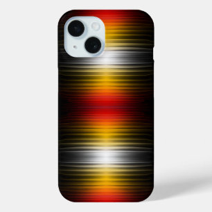 宇宙船の再突入プラズマのフィールドカラーパターンアート iPhone 15ケース