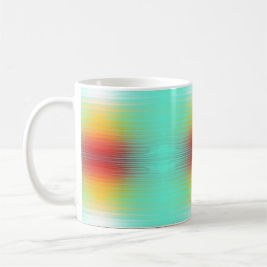 宇宙船の再突入プラズマのフィールドカラー抽象芸術 コーヒーマグカップ (左)