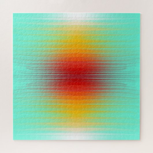 宇宙船の再突入プラズマのフィールドカラー抽象芸術 ジグソーパズル (横)