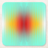 宇宙船の再突入プラズマのフィールドカラー抽象芸術 スクエアペーパーコースター (正面)