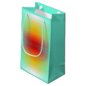 宇宙船の再突入プラズマのフィールドカラー抽象芸術 スモールペーパーバッグ (裏面アングル)