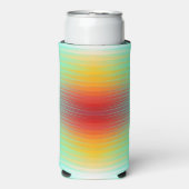 宇宙船の再突入プラズマのフィールドカラー抽象芸術 スリム缶クーラー (Seltzer正面)