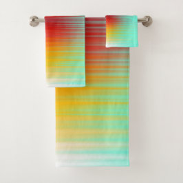 宇宙船の再突入プラズマのフィールドカラー抽象芸術 バスタオルセット