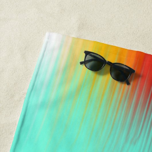 宇宙船の再突入プラズマのフィールドカラー抽象芸術 ビーチタオル (インサイチュ)