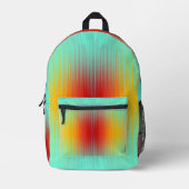 宇宙船の再突入プラズマのフィールドカラー抽象芸術 プリントバックパック (正面)