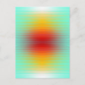 宇宙船の再突入プラズマのフィールドカラー抽象芸術 ポストカード (正面)