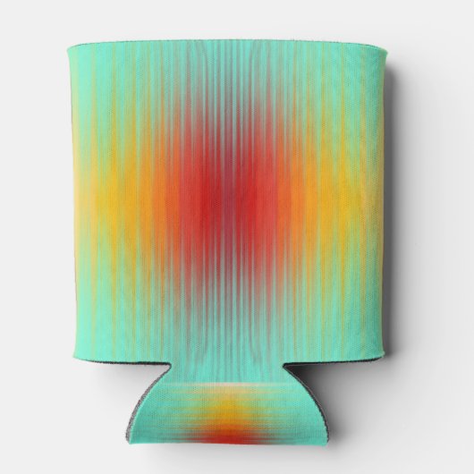 宇宙船の再突入プラズマのフィールドカラー抽象芸術 缶クーラー (裏面)