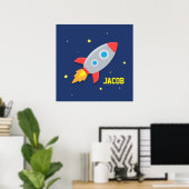 宇宙船の子供部屋デコールポスター ポスター (ホームオフィス)