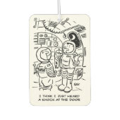 宇宙船の宇宙人がノックを聞く カーエアーフレッシュナー (正面)