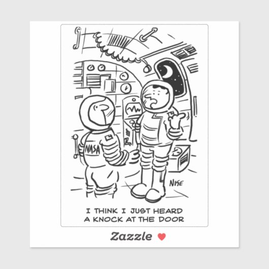 宇宙船の宇宙飛行士はドアマンガでノックを聞く。 シール (シート)