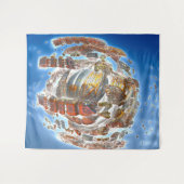 宇宙船の解体タペストリー タペストリー (正面(横))